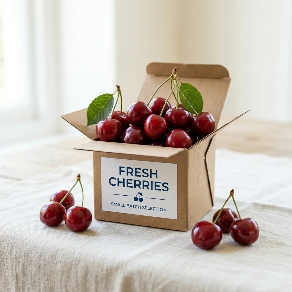 Cherries small box buy in UK free delivery fresh fruits and vegetables store Quality Crops UK