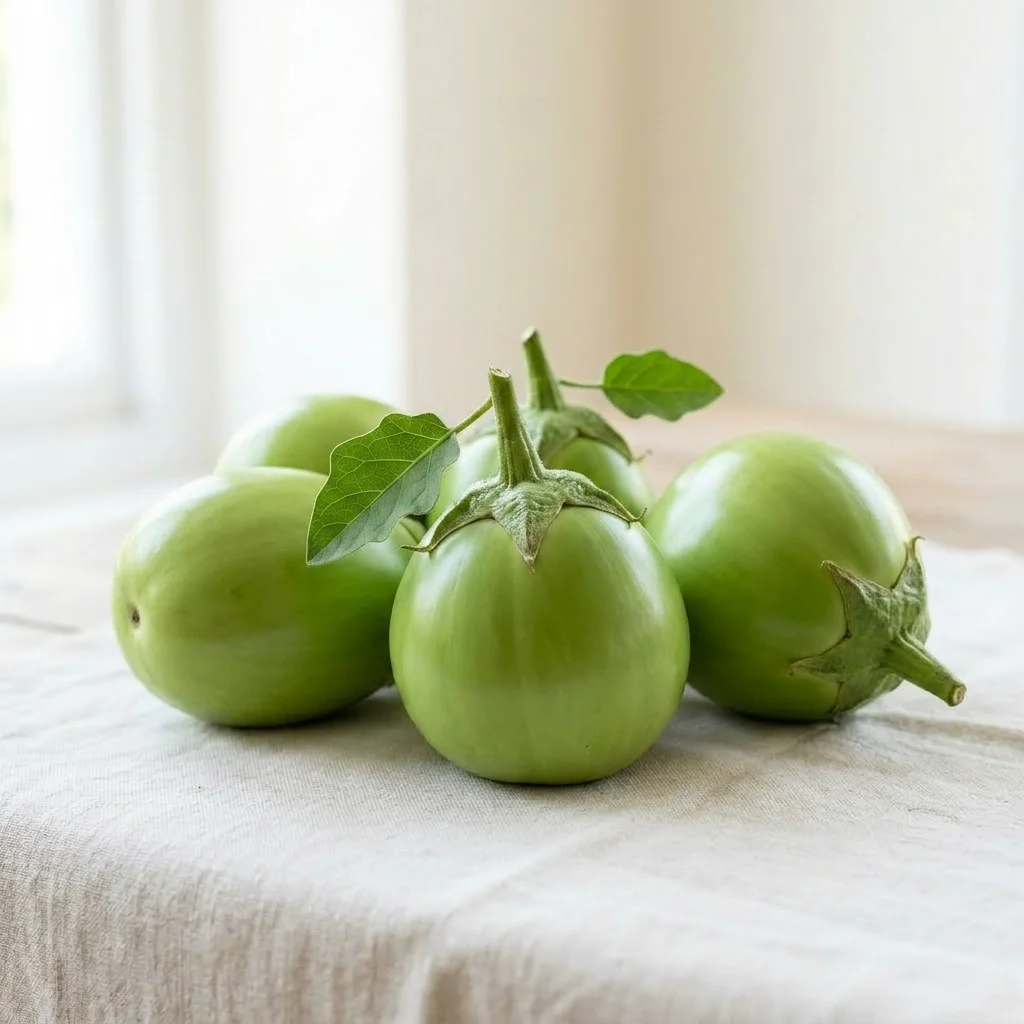 Green aubergine buy in UK free delivery fresh fruits and vegetables store Quality Crops UK