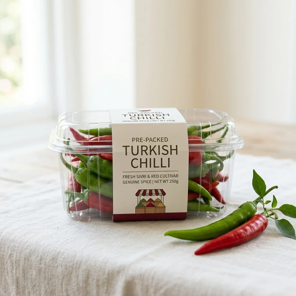 Pre-packed Turkish Chilli buy in UK free delivery fresh fruits and vegetables store Quality Crops UK