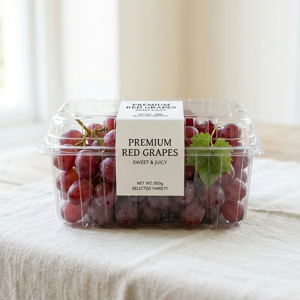 Pre-packed red grapes buy in UK free delivery fresh fruits and vegetables store Quality Crops UK