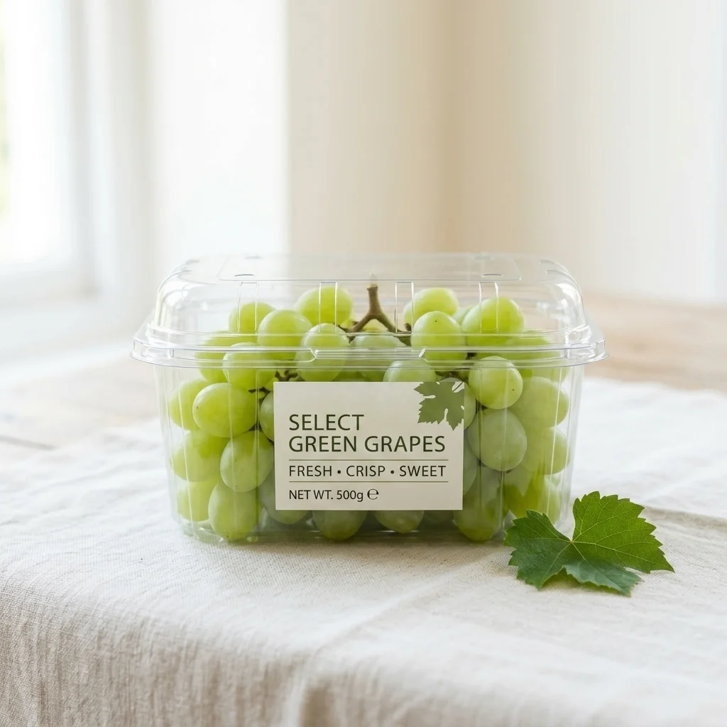 Pre-packed green grapes buy in UK free delivery fresh fruits and vegetables store Quality Crops UK